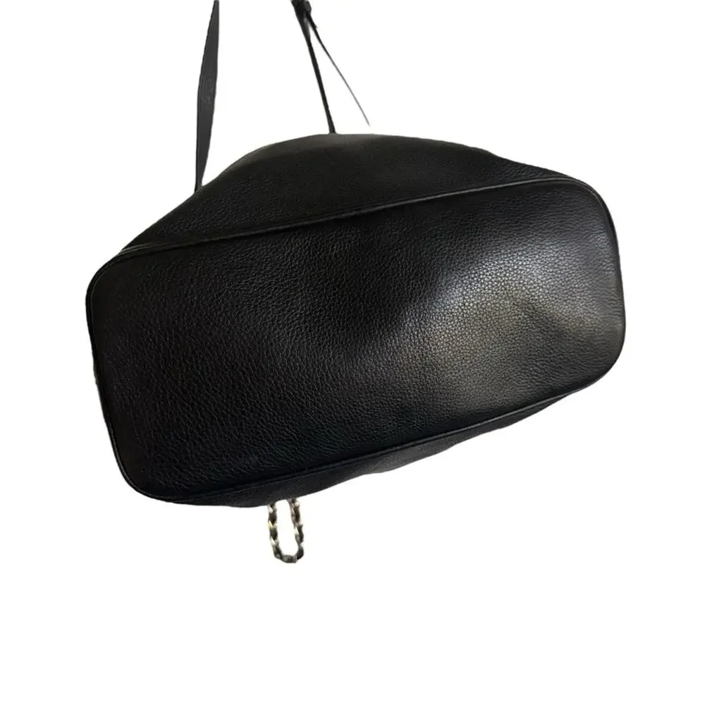 MICHAEL Michael Kors Black and Gold Shoulder Bag with‎ Chain Detail Bucket